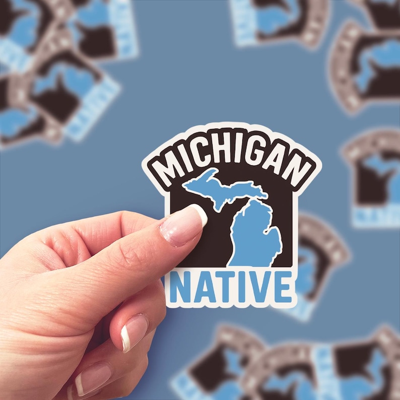 Detroit Native Sticker Michigan Native Sticker | Midwest Pride Vinyl Decal | Great Lakes State ...