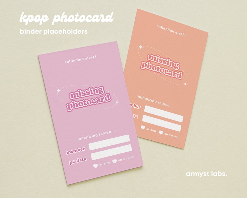 ADORE SERIES V2 Kpop Photocard Binder Fillers/placeholders Etsy