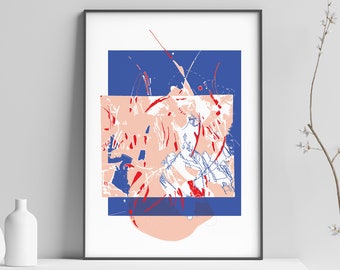 Digital Downloadable Art Print, Modern Artwork Print, Abstract Painting Print, Contemporary Art Poster, Mothers Day, Instant Gift, Taurus