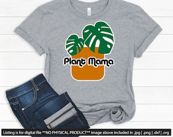 Retro Plant Mama Digital Download Layered SVG | DFX | PNG | Jpg