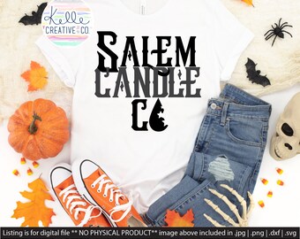 Salem Candle Co. Halloween Logo Digital Graphic SVG | PNG | DXF | Jpg