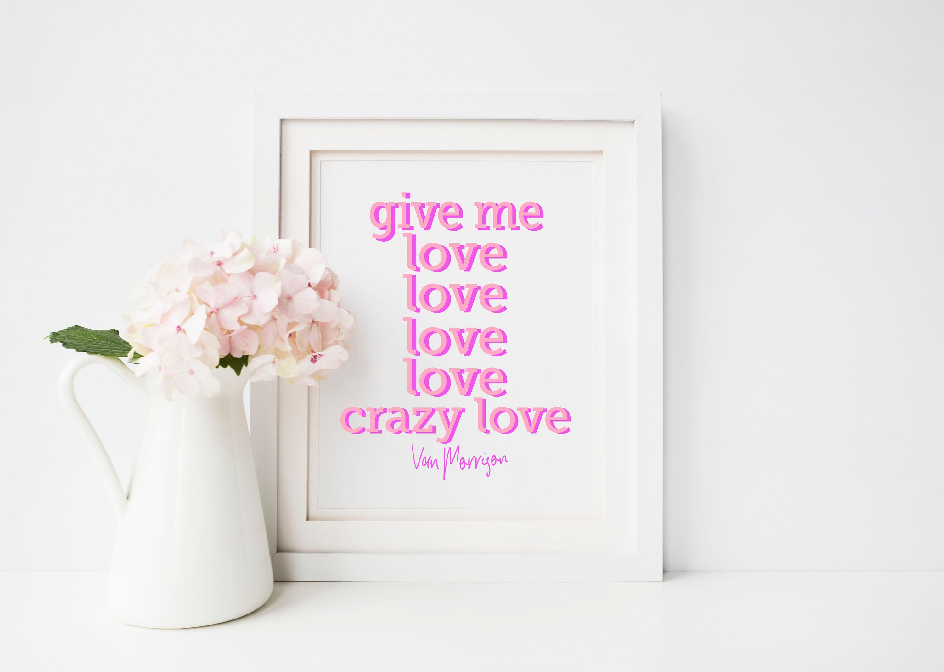 Van Morrison Crazy Love Lyrics Art - Etsy