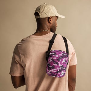 Utility Crossbody Bag Water-Resistant Durable Travel Sling with Adjustable Strap