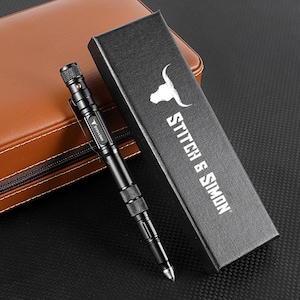 Taktischer Gadget-Stift: Notfallwerkzeug, LED-Taschenlampe, Geschenkbox