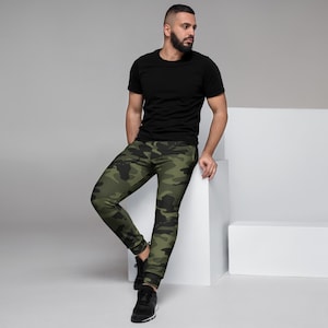 Men&#39;s Joggers Pants | Camo Fashion | Jogger Pants | Green Camouflage| Fashion Joggers | Green Camo Joggers | Urban Camo Pants | Stylish |