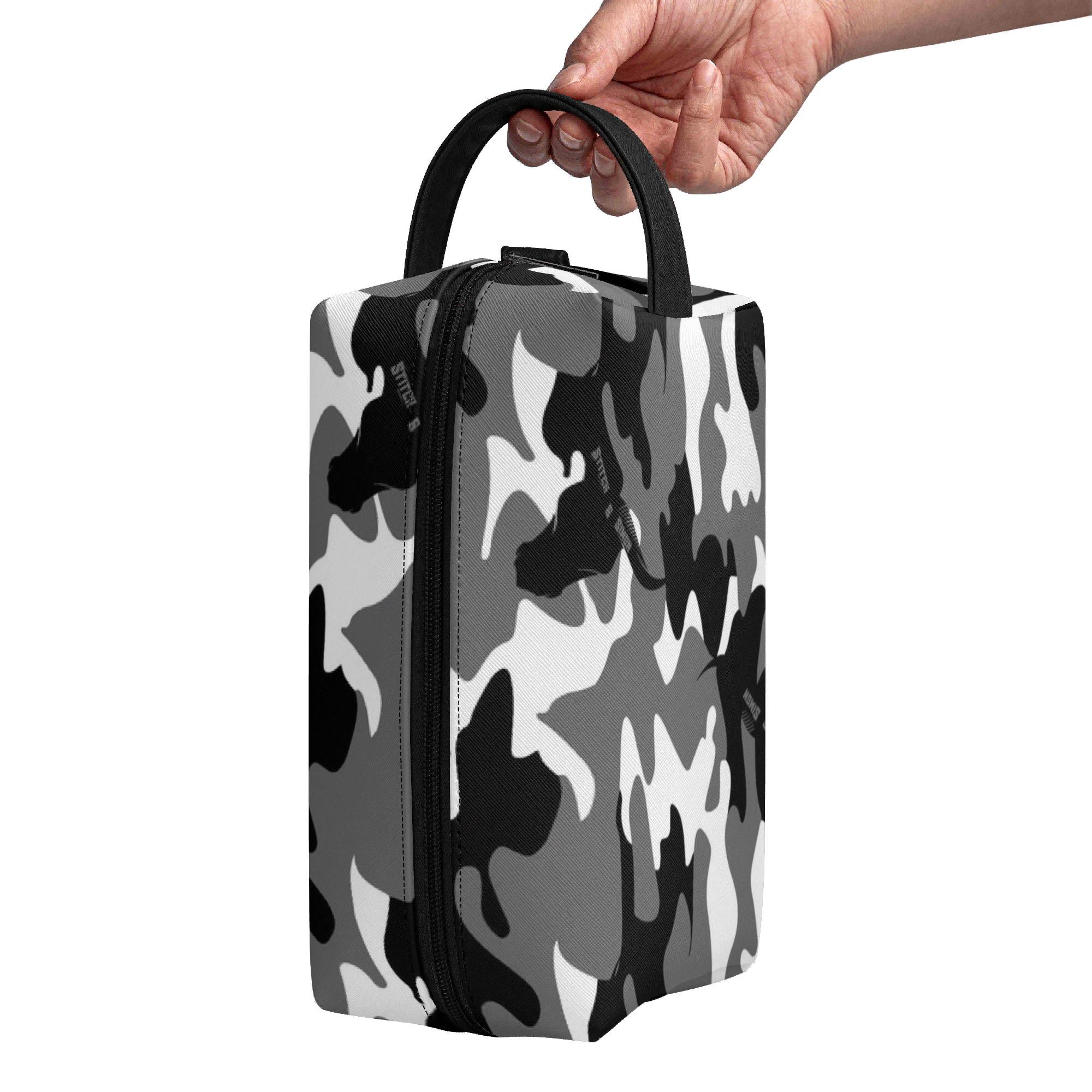 Personalized Green Camo Toiletry Bag – Waterproof Travel Wash Bag | Exclusive Stitch & Simon Design | Gift for Him or HerCARE INSTRUCTION: W