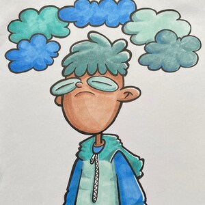 Blue Boy Print