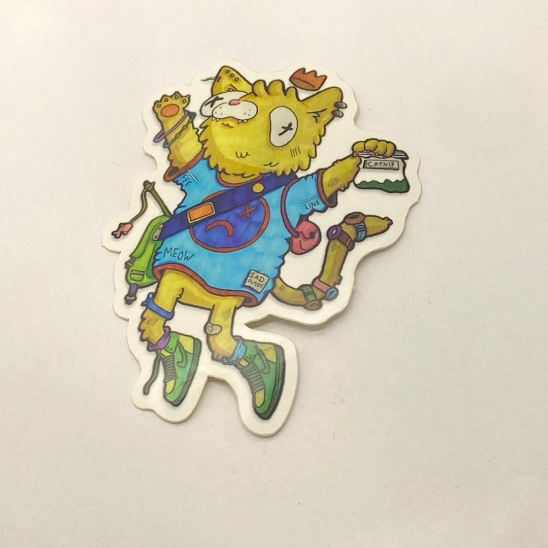 Cat Boy Vinyl Sticker - Etsy
