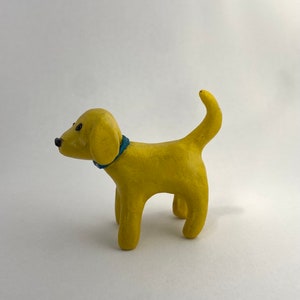 Yellow Lab Dog Figurine- Polymer Clay
