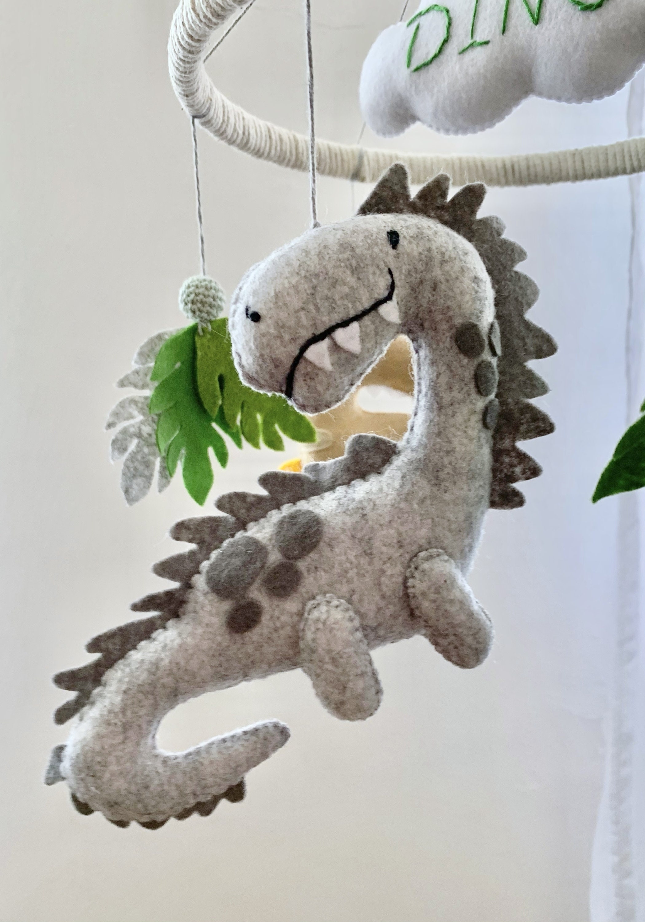 Dinosaur curtains tiebacks baby room Etsy