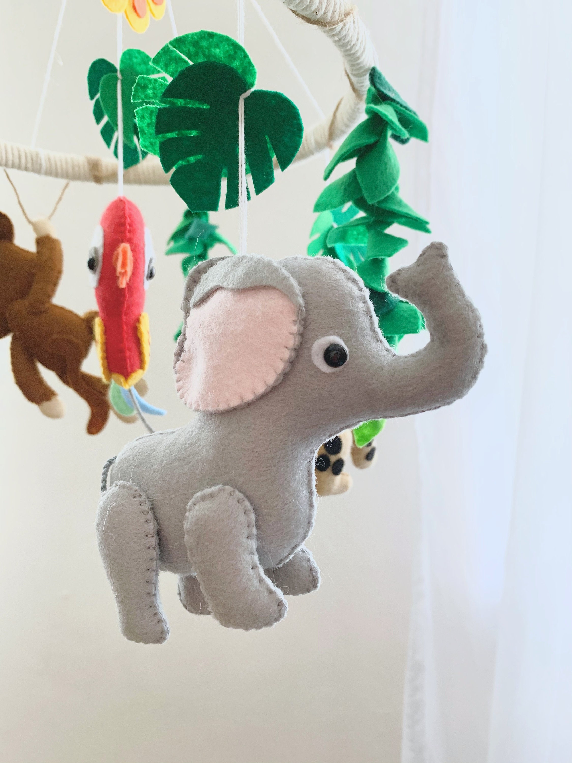 Jungle mobile for nursery mobile bebe jungle safari baby Etsy
