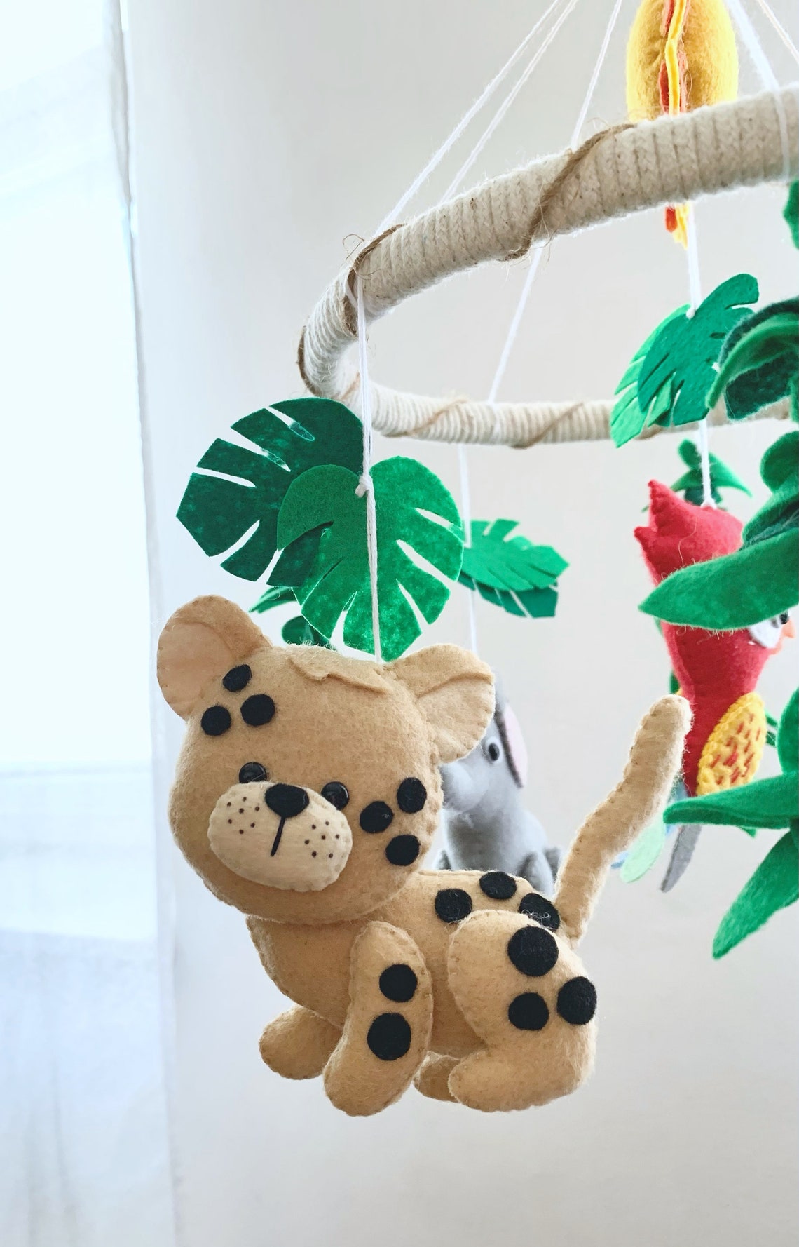 Jungle mobile for nursery mobile bebe jungle safari baby Etsy