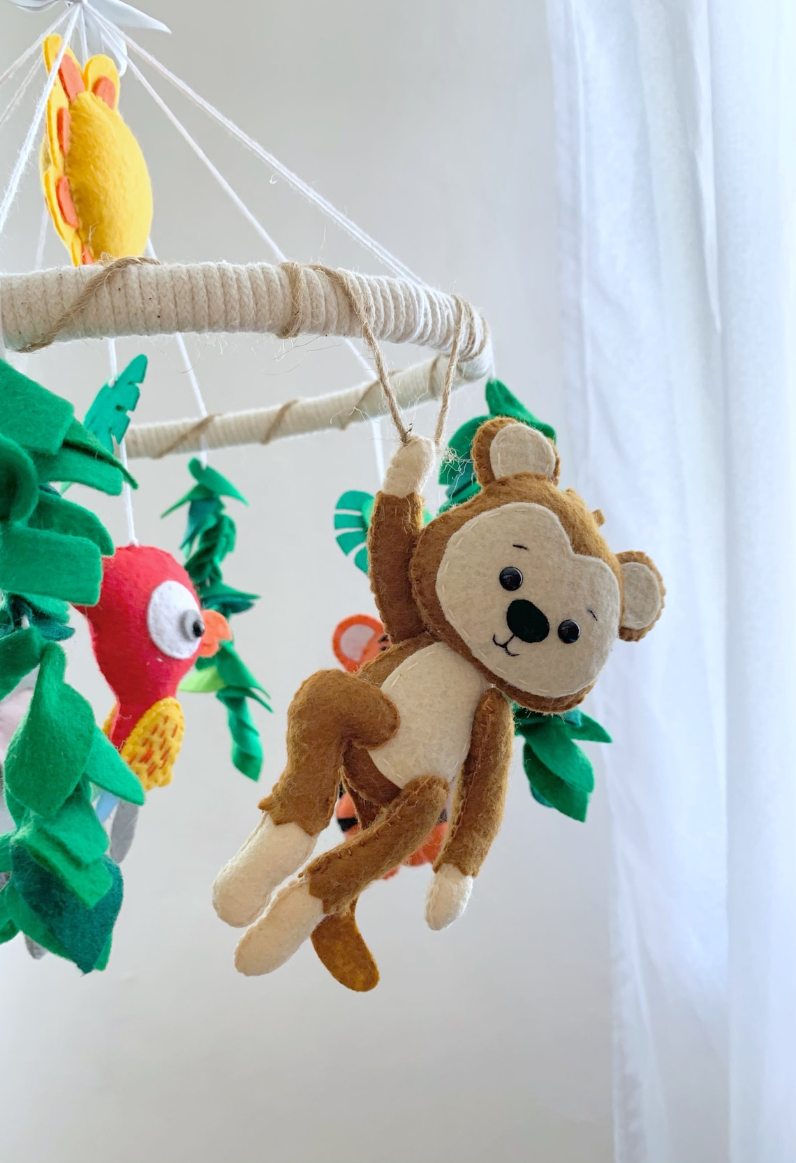 Jungle mobile for nursery mobile bebe jungle safari baby Etsy