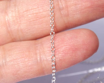 1,5X2mm Silver Plated Cable Chain, Silver Plated Soldered Chain for making jewelry, Necklace bracelets chain