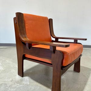 Italian Mid Century Rosewood and Leather Lounge Chair-Shipping Not Free, Msg for Estimate