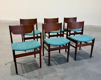 Mid Century Danish African Teak Dining Chairs, Set of 6 - Shipping Not Free, Message for Estimate