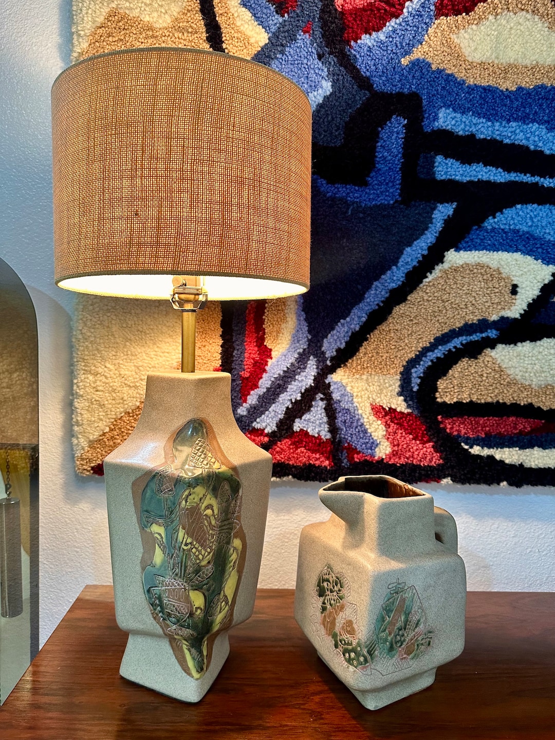 Vintage 1950's Marianna Von Allesch Ceramic Table Lamp With