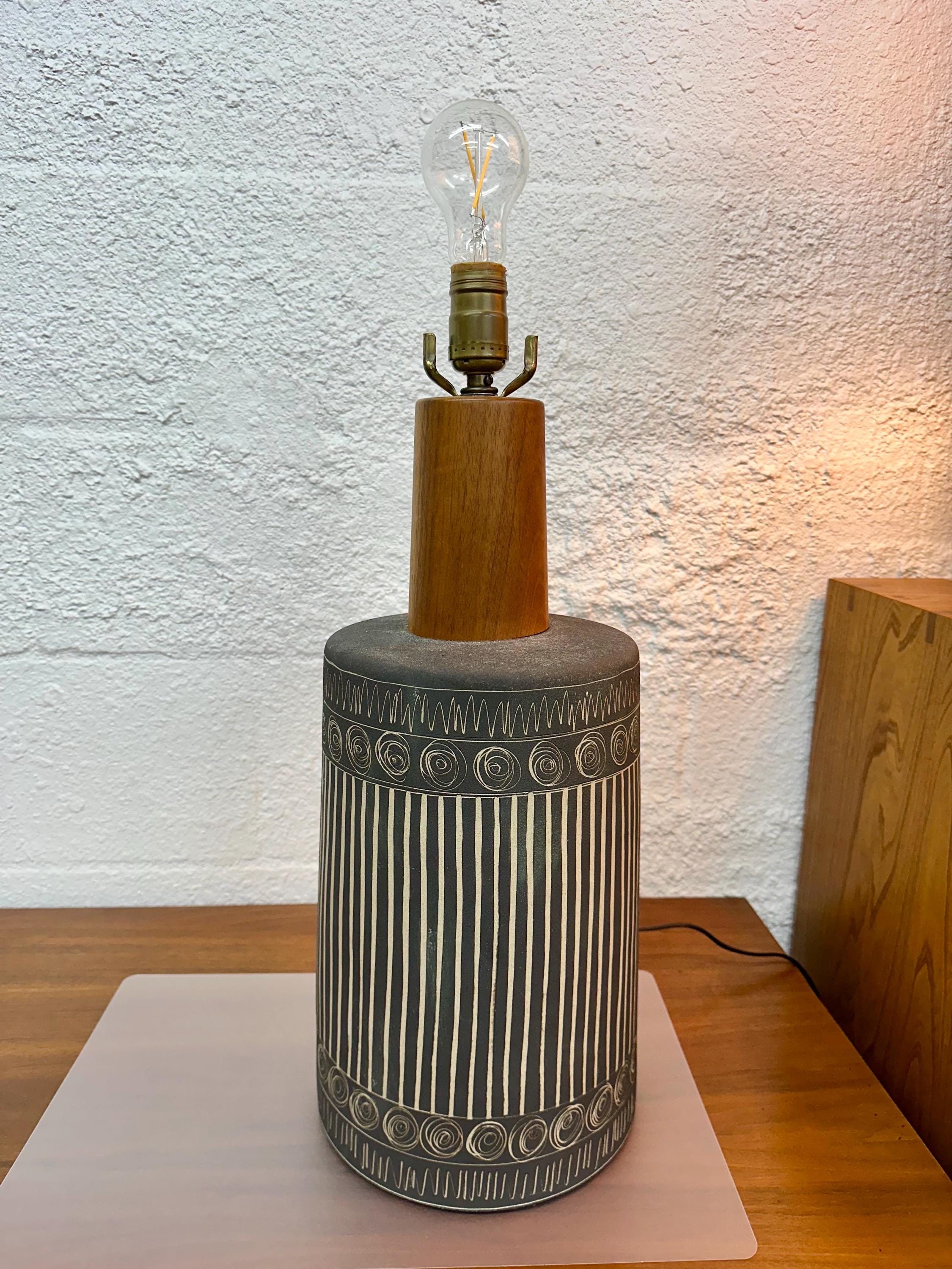Mid Century Black Gordon and Jane Martz Marshall Studios Ceramic