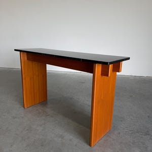 Vintage Danish Teak and Marble Console or Hall Table  - Shipping Not Free, Message for Estimate
