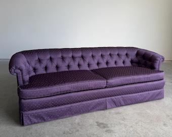 Vintage Purple Tufted Hollywood Regency Sofa - Shipping Not Free, Msg for Estimate