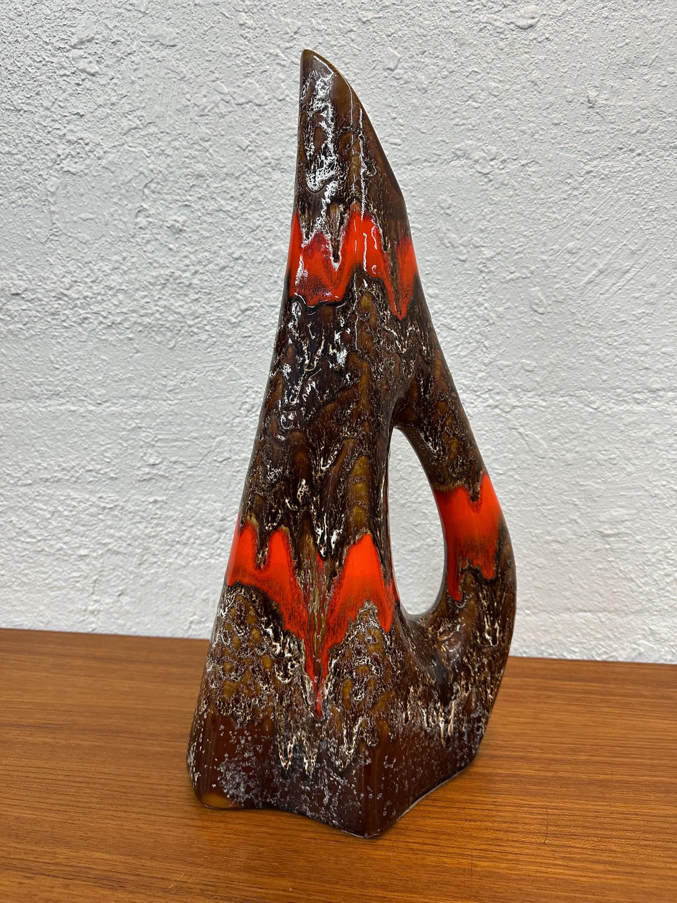 Mid Century Maurice Chalvignac Canada Ewer Vase Lava Drip Glaze - Etsy