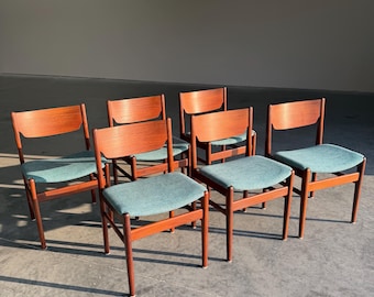 Mid Century Danish African Teak Dining Chairs, Set of 6 - Shipping Not Free, Message for Estimate