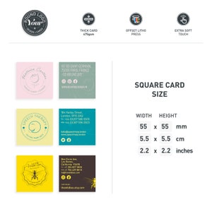 Carte de visite Square. Conception de logo expert incluse.