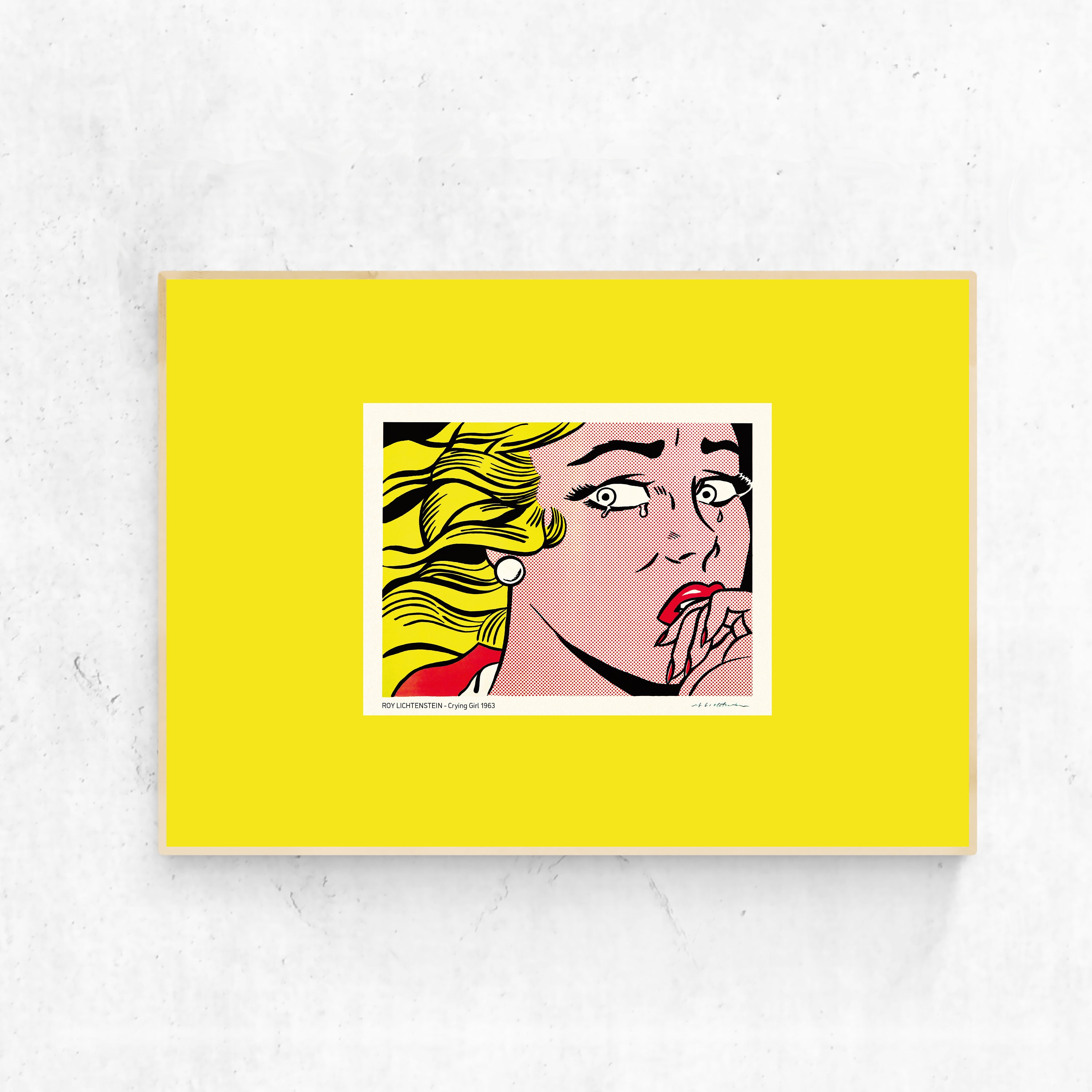 Yellow Pop Art. Roy Lichtenstein Crying Girl 1963. Enhanced Etsy Yellow Pop Art. Roy Lichtenstein Crying Girl 1963. Enhanced Etsy
