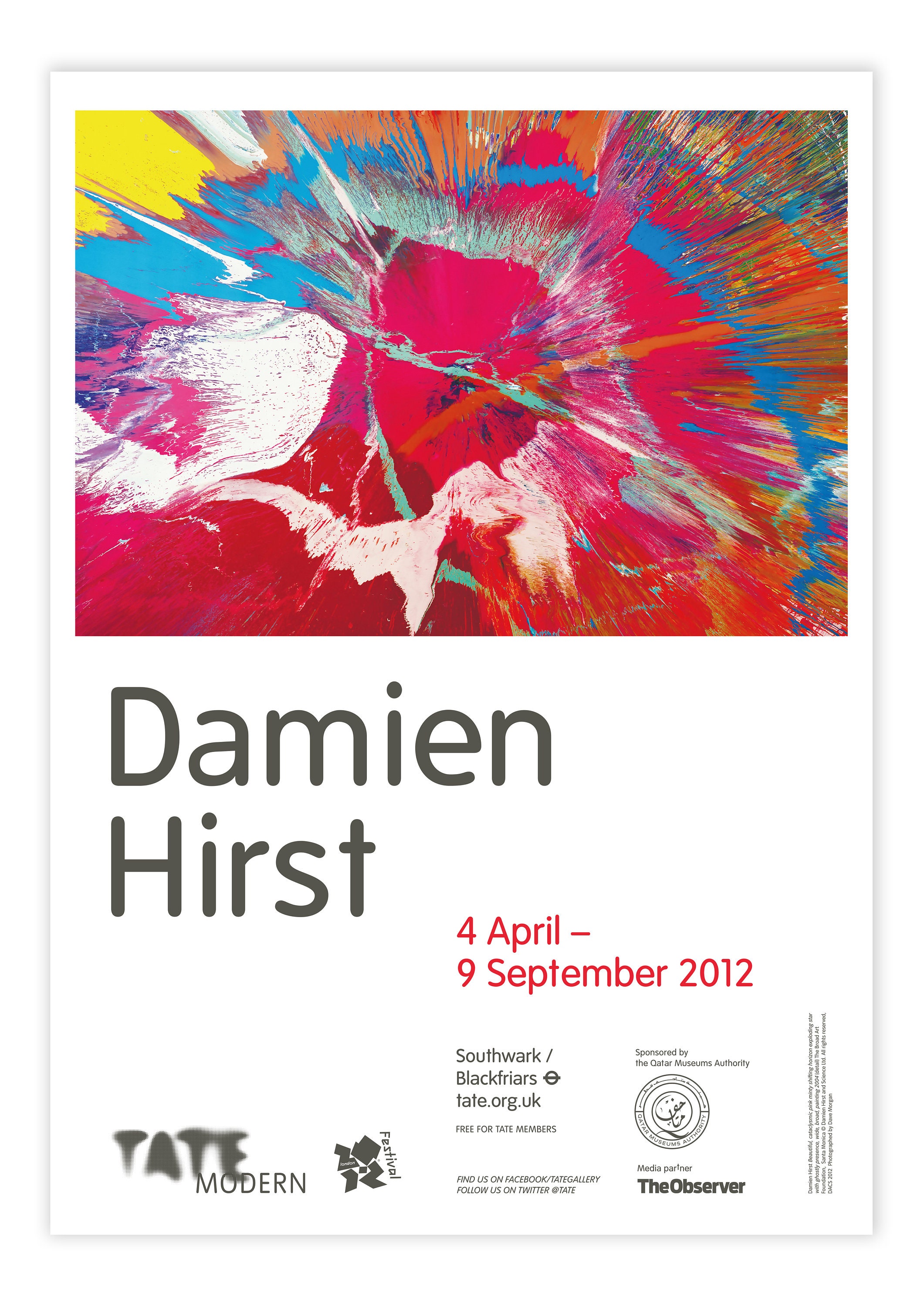 Damien Hirst Exhibition Poster Print: 2012 Rare Art Print - Etsy UK