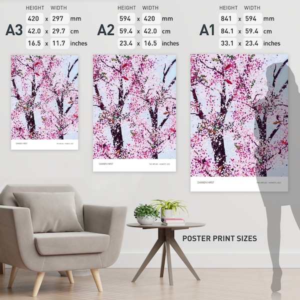 Damien Hirst Blossom Tree-kunstdruk: The Virtues - Honesty