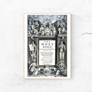 King James Bible 1611 Frontispiece Poster: Enhanced Color, Museum Quality
