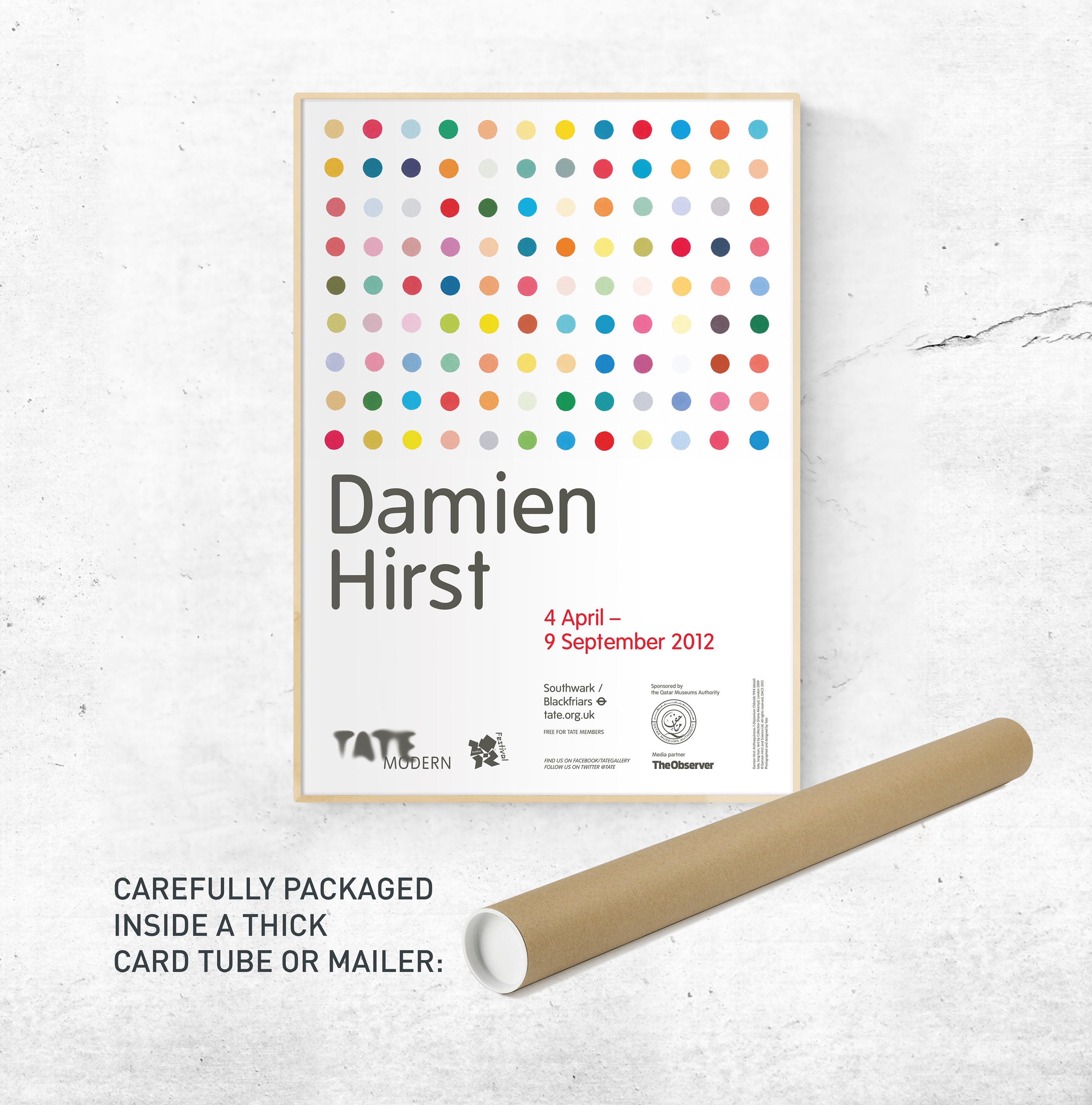Damien Hirst Dots Poster Print: Tate Modern Exhibition - Etsy