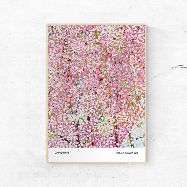 Damien Hirst, Fantasia Blossom 2018 Posterdruck. Wählen Sie entweder die Größe A3, A2 oder A1. Limitierte Auflage. Damien Hirst Fantasieblütenbaum.