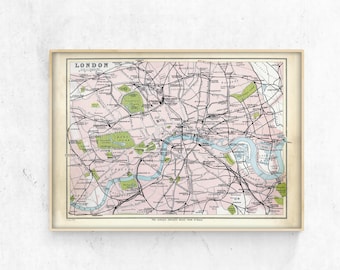 London Map Poster – Antique City Print