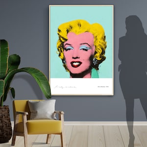 Marilyn Monroe by Andy Warhol. Limited edition design from original silkscreen artwork. Andy Warhol’s signature print included.