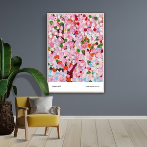 Damien Hirst, impresión de póster de Cherry Blossom 2019-2021. Edición limitada. Damien Hirst cerezo en flor. Impresión grande A0 en arte de seda de 275 g/m².