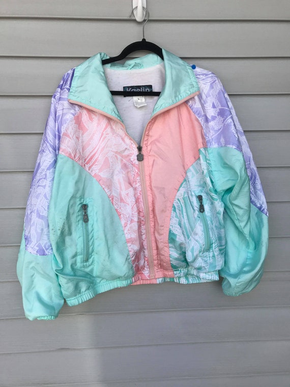 Pastel Patchwork Windbreaker, Spring Windbreaker,