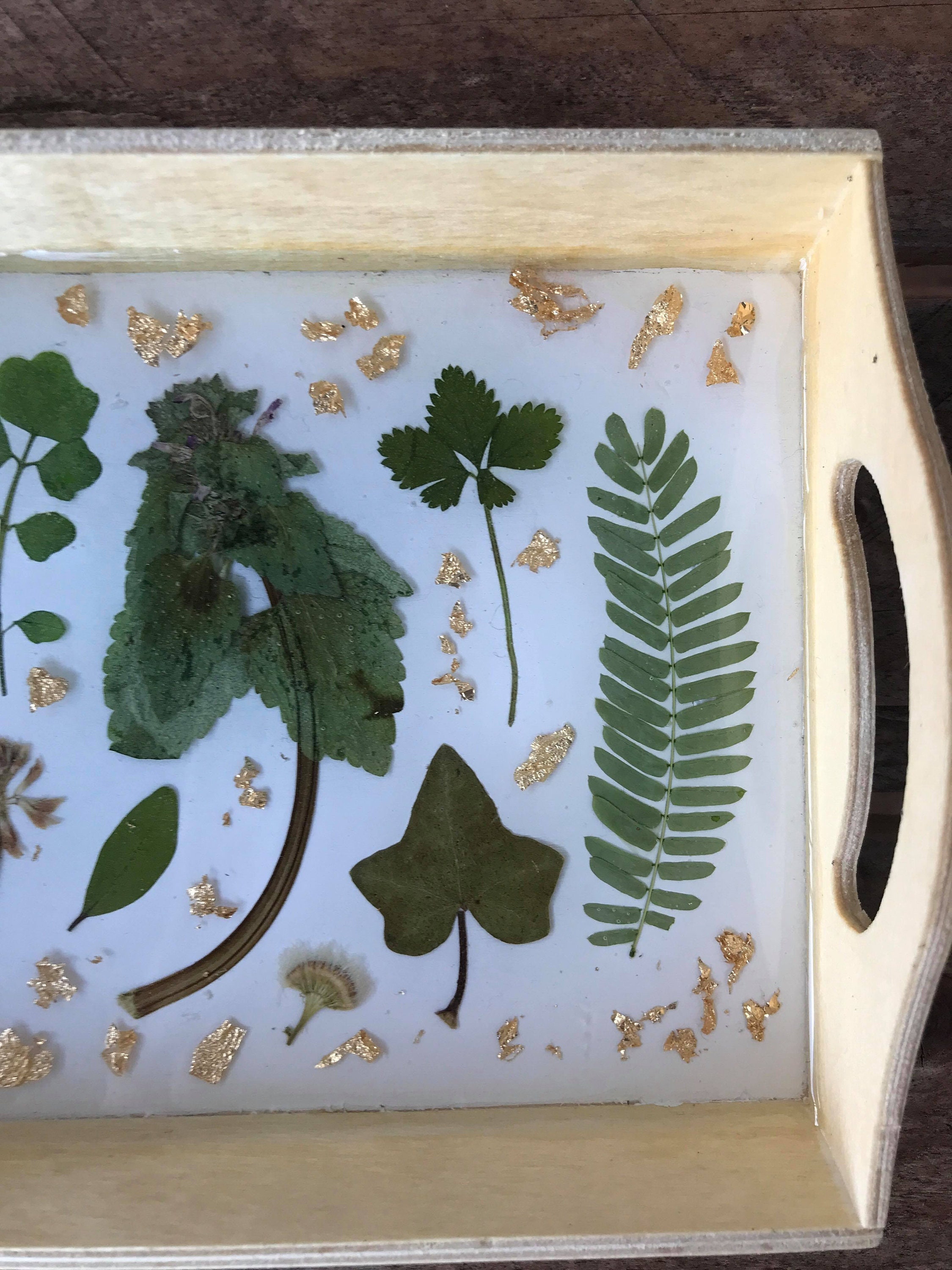 Mini Dried Flower Tray Wooden Nature Tray Resin Flower Etsy
