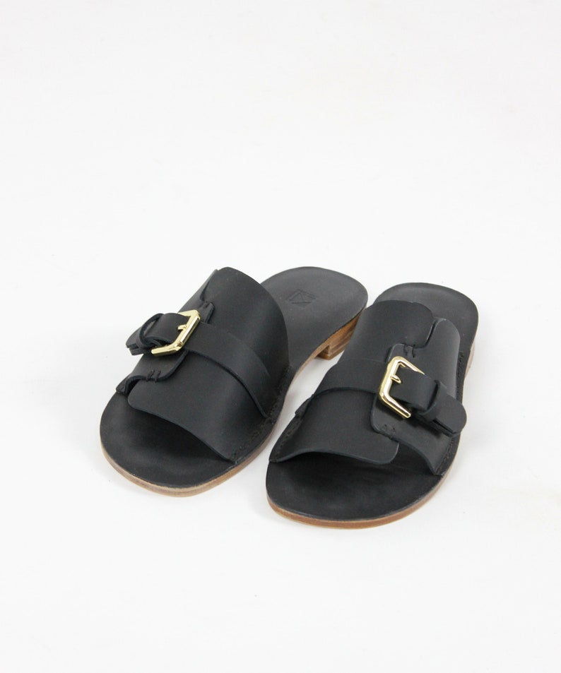 Leather Sandal with Buckle White Leather Sandal Black Leather Sandal Women Sandal Brown Leather Sandal Green Sandal Summer Shoe Black