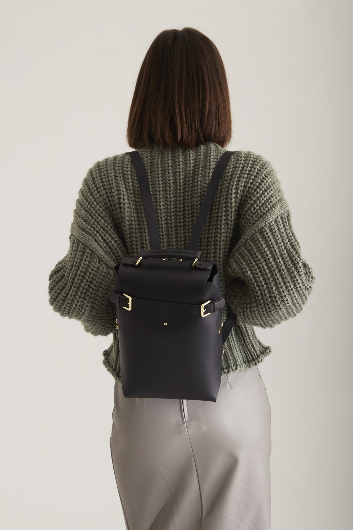 genuine leather backpack