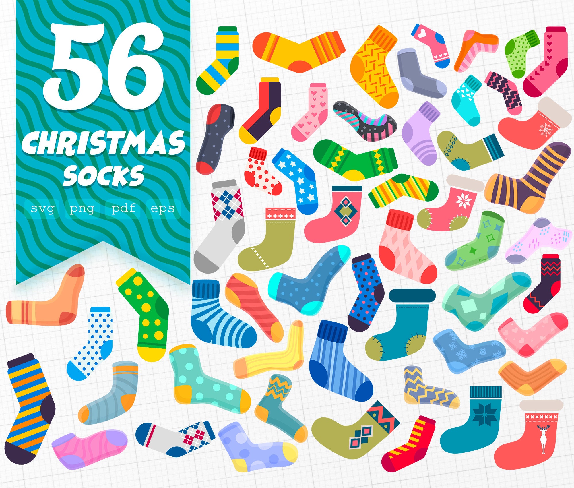 Download Socks Clipart Bundle Christmas Socks Svg Socks Svg Fashion Etsy