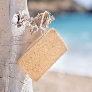 Natural and biodegradable loofah sponge in bulk image 2