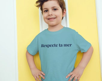 Kids t-shirt respect your sea