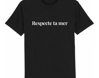 T-shirt en coton biologique Homme - Respecte ta mer