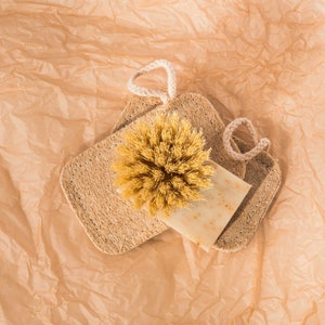 Interchangeable head for reusable bamboo dish brush