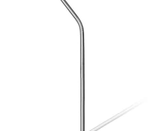 Curved stainless steel straw