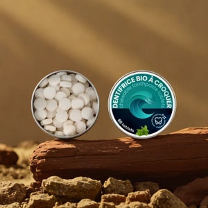 Dentifricio solido masticabile - Senza fluoro - Menta/Fragola