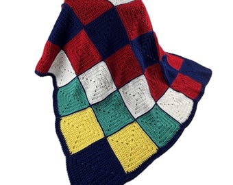 Crochet Granny Square Baby Blanket