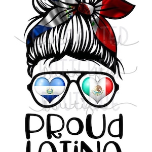 Latina pride Mexico El Salvador png image for sublimation