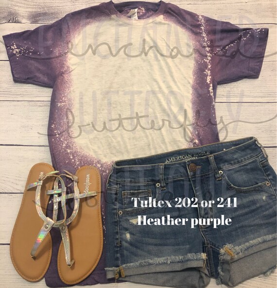 Tultex 202 241 Heather Purple Bleached 